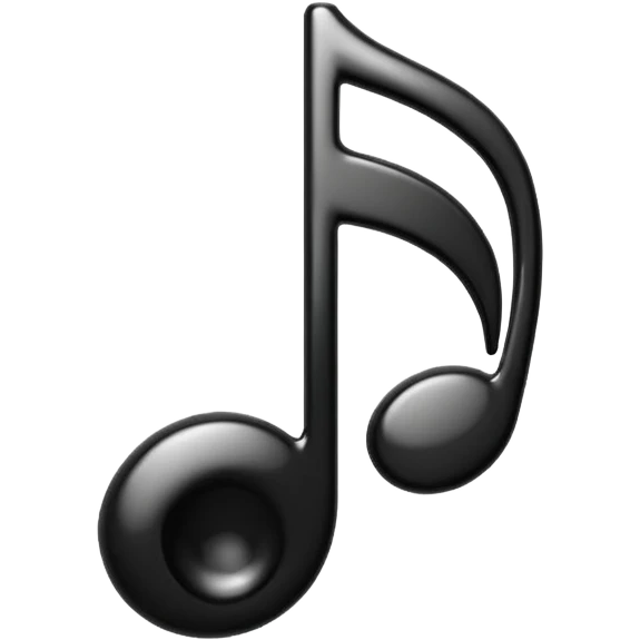 black music note emoji