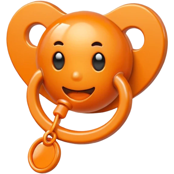 pixel art orange pacifier emoji