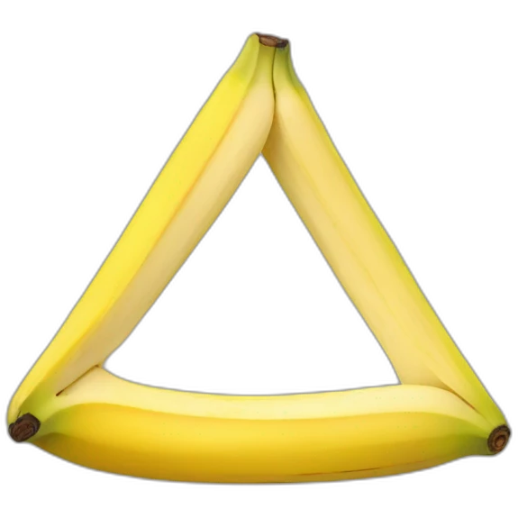Attention triangle banana emoji