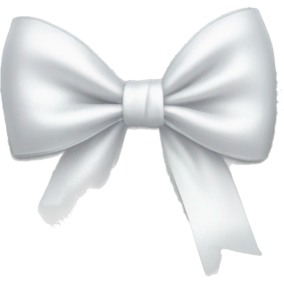 white satin bow emoji