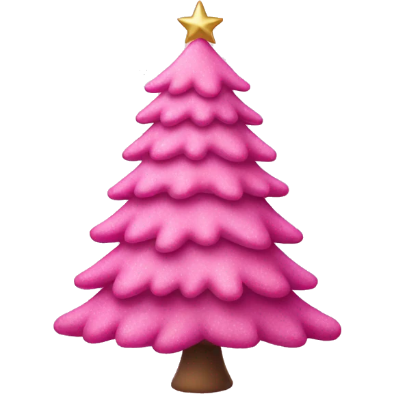 Pink Christmas tree emoji
