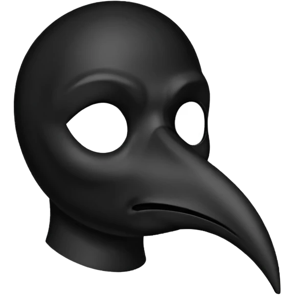 black mask with long nose emoji