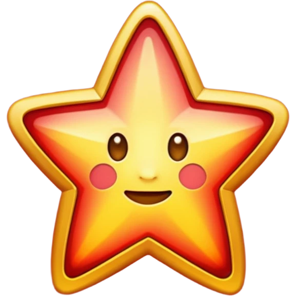 یک ایموجی بسیار ساده بساز که همین ستاره رو رنگش رو قرمز کن emoji