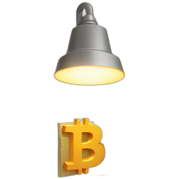 bitcoin lamp, door emoji