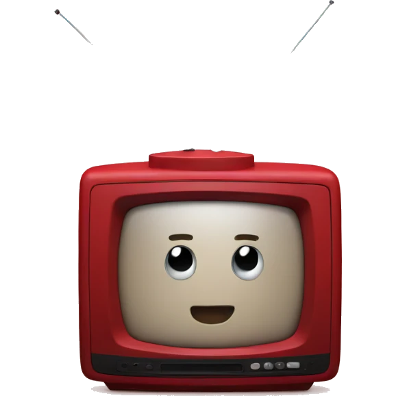 television with redscreen emoji