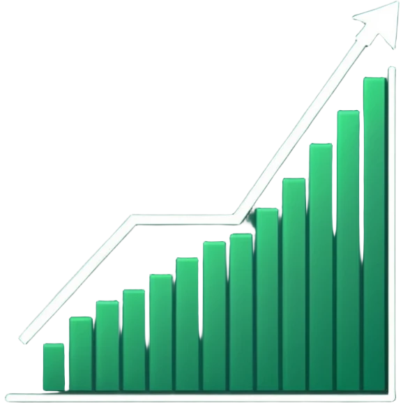 dark green growth graph emoji