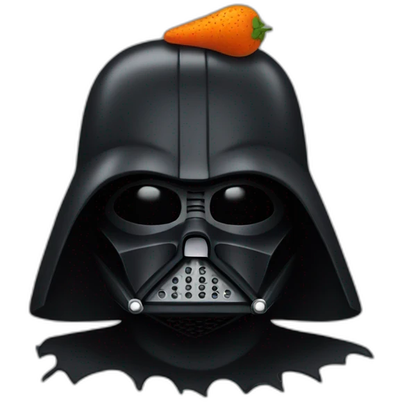 dark vador with a carot emoji