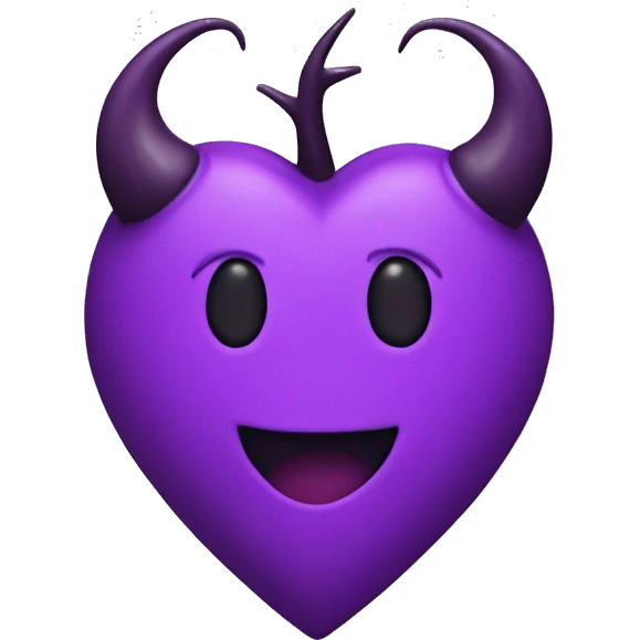 Purple devil heart emoji