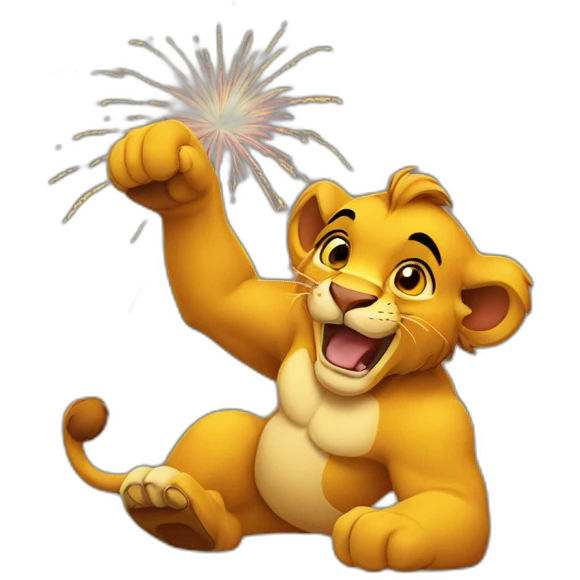 Simba fireworks emoji