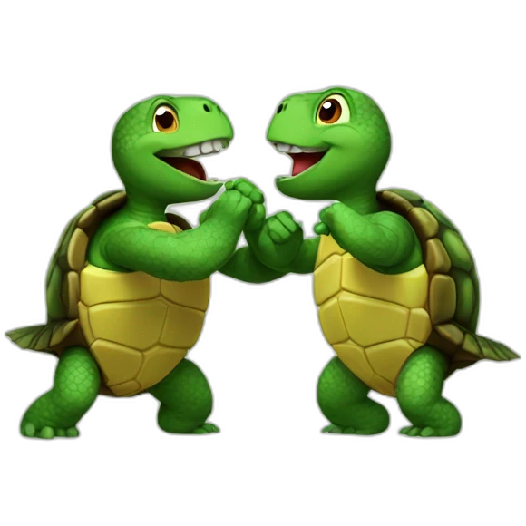 Turtle fight emoji
