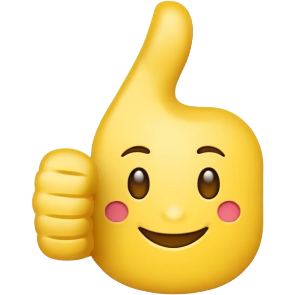 the emoji thumbs up's outline traced with an emoji thumbs up emoji