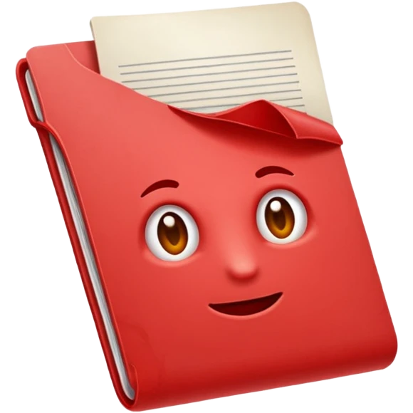 Office red document  emoji