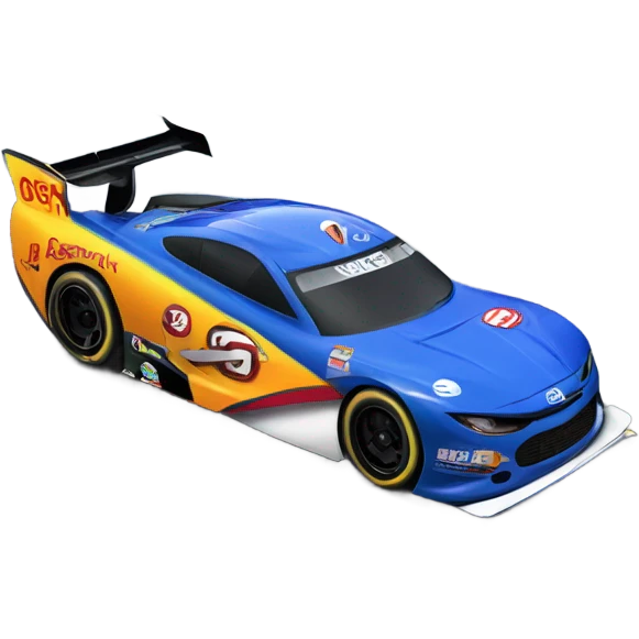Race car on track emoji