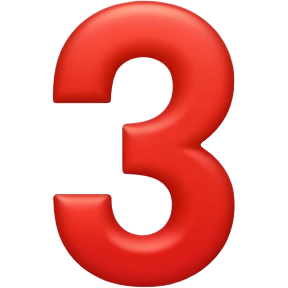 Red number "3" emoji