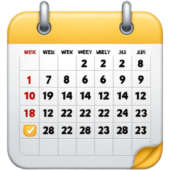 Weekly calendar emoji