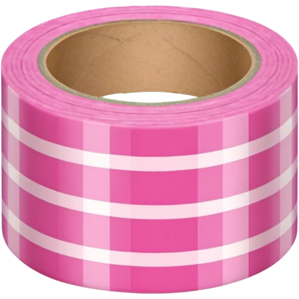 Washi tape pink gingham emoji