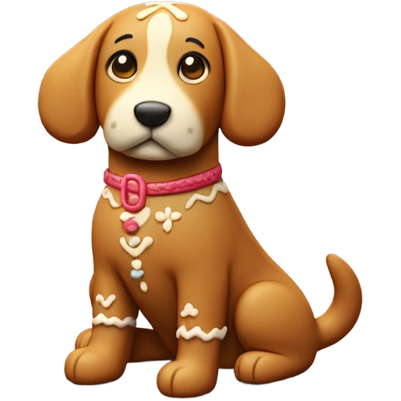Dog shaped gingerbread  emoji
