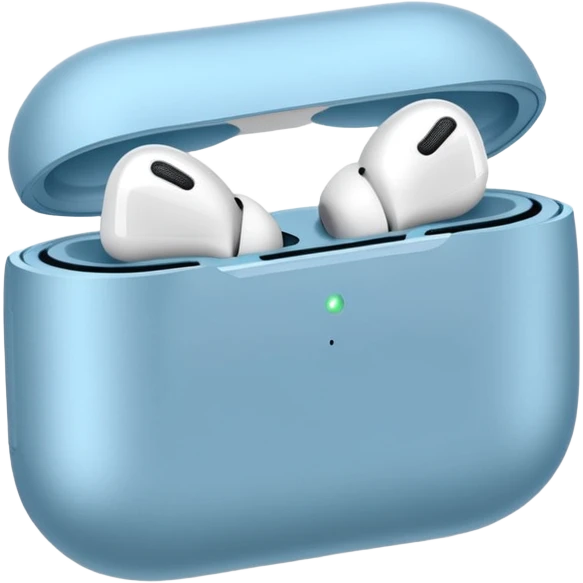 Airpods max light blue emoji