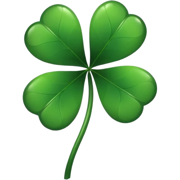 Black 5-leaf clover emoji