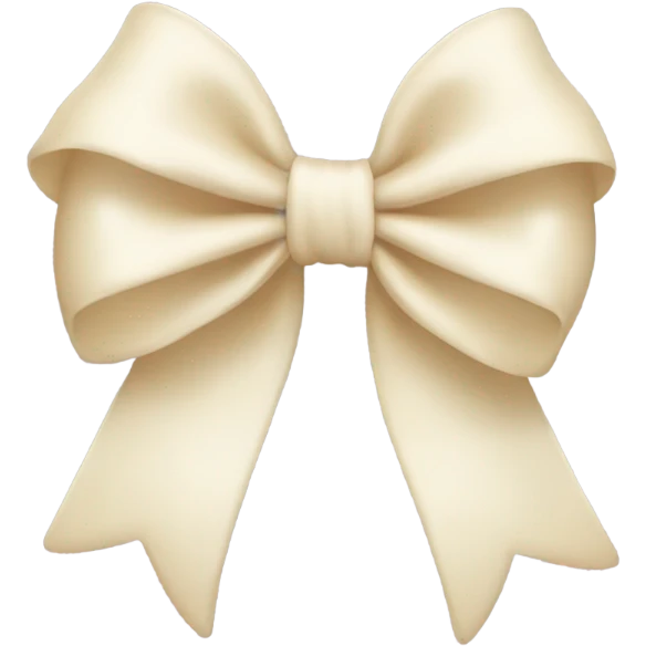 Cream bow  emoji
