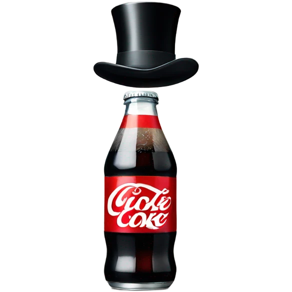 Diet Coke with top hat emoji