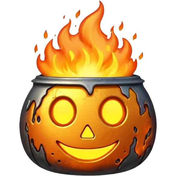 Heated Metal without face  emoji