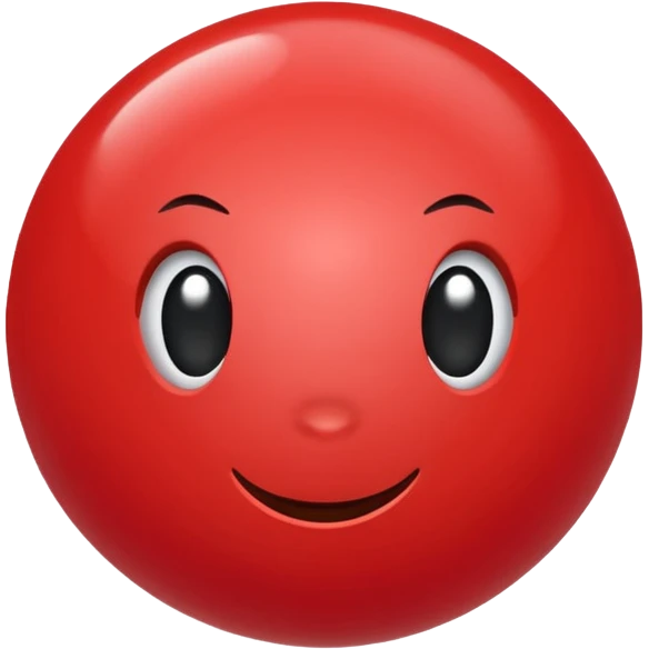 red plastic ball emoji