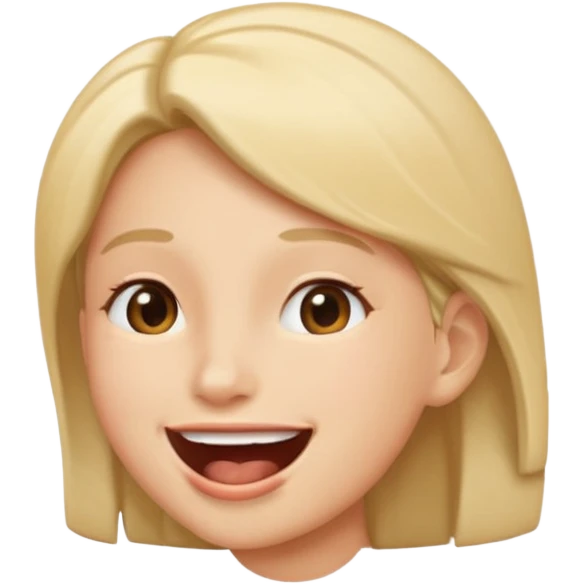 Tête de profil, et qui fait chute en montrant sa bouche emoji