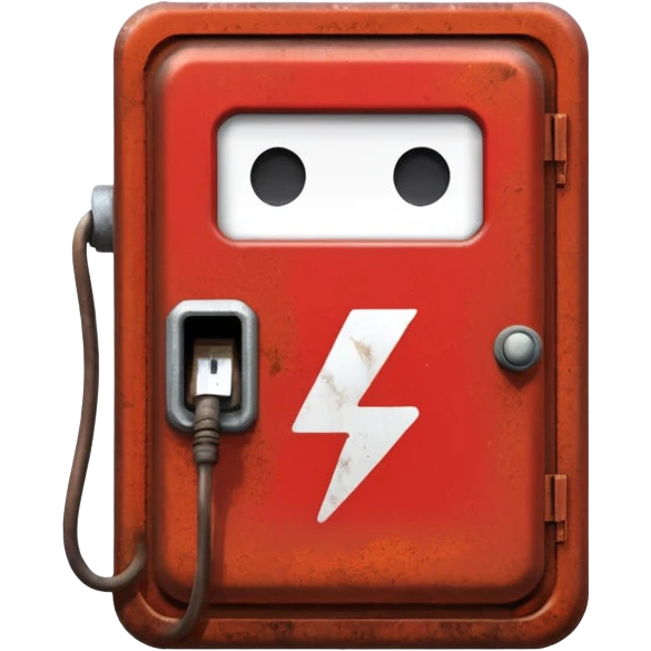 Red electricity box emoji