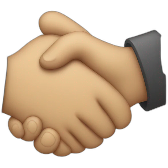 Sad handshake emoji
