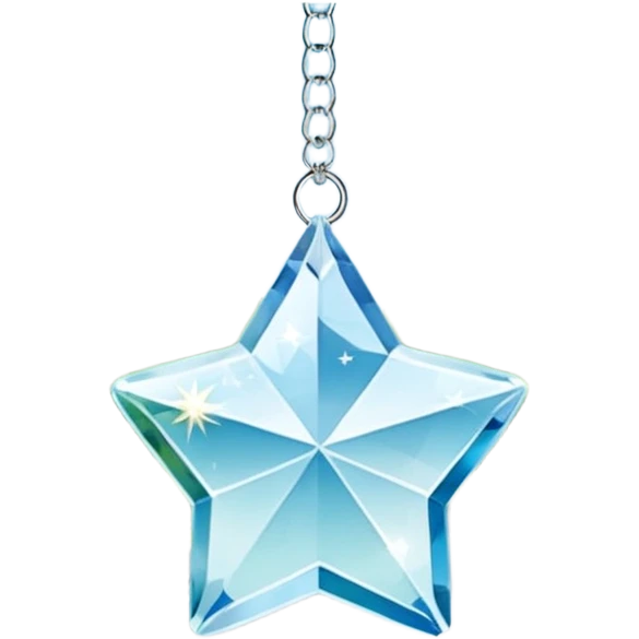 Hanging crystal star car mirror suncatcher hanger emoji