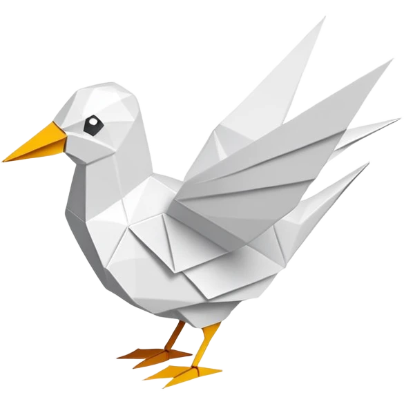 Bird origami minimalist  emoji