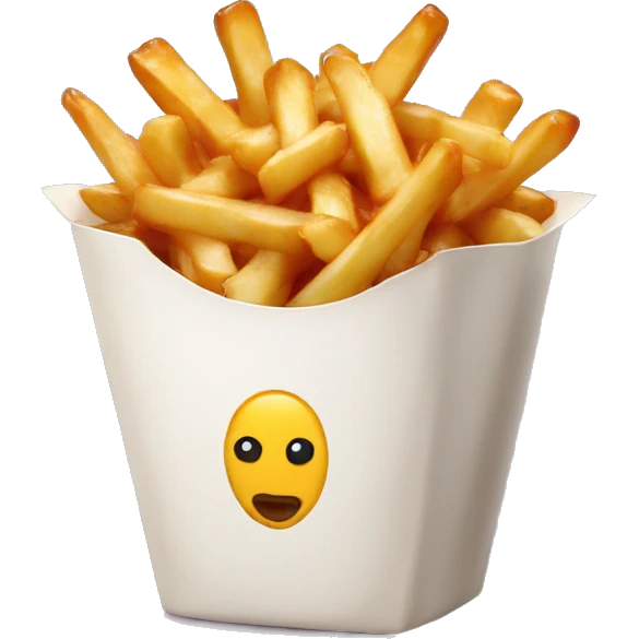 Poutine qui mange une poutine emoji