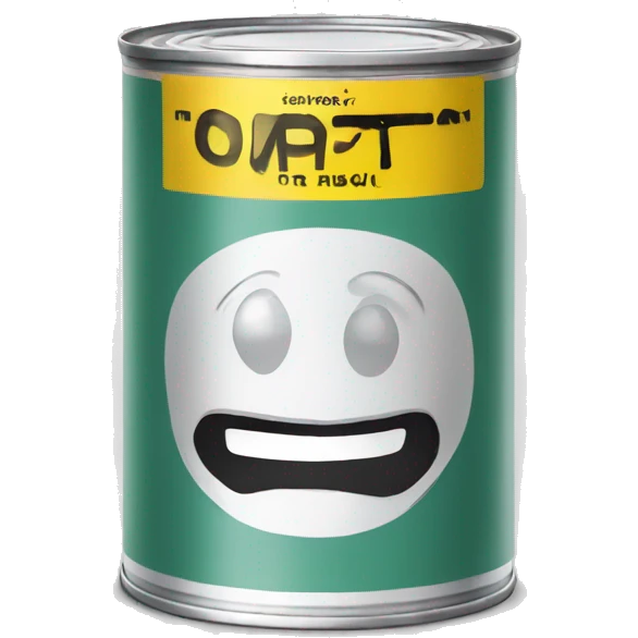 tin can with label emoji