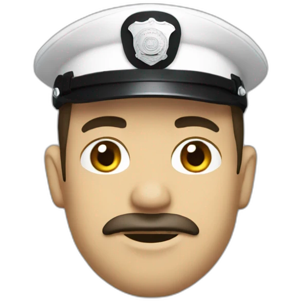 Policía asustado emoji