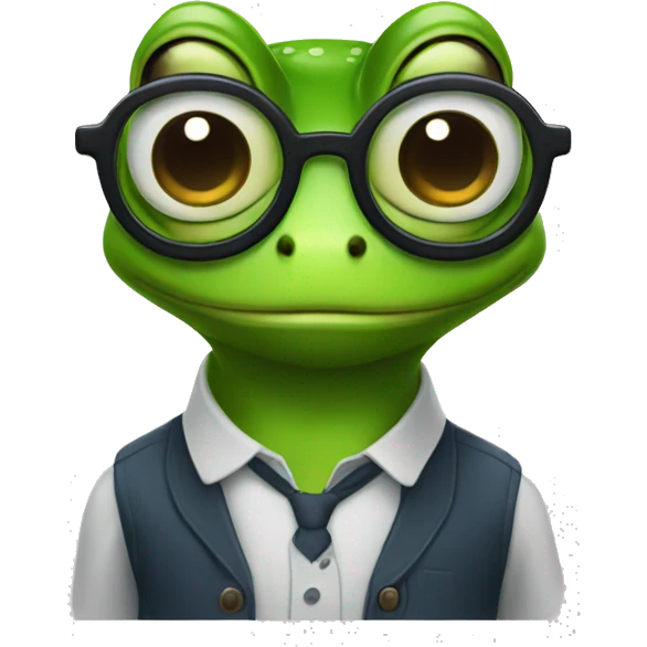 nerd frog emoji