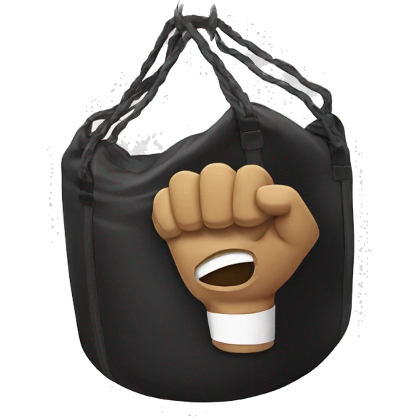 Punching an bag emoji