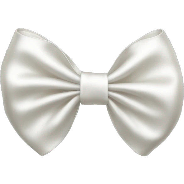 white satin bow emoji