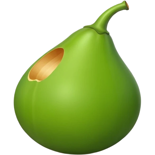 thin Calabash no face emoji