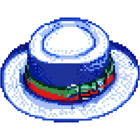 Синяя панамка со шнурком, no background emoji