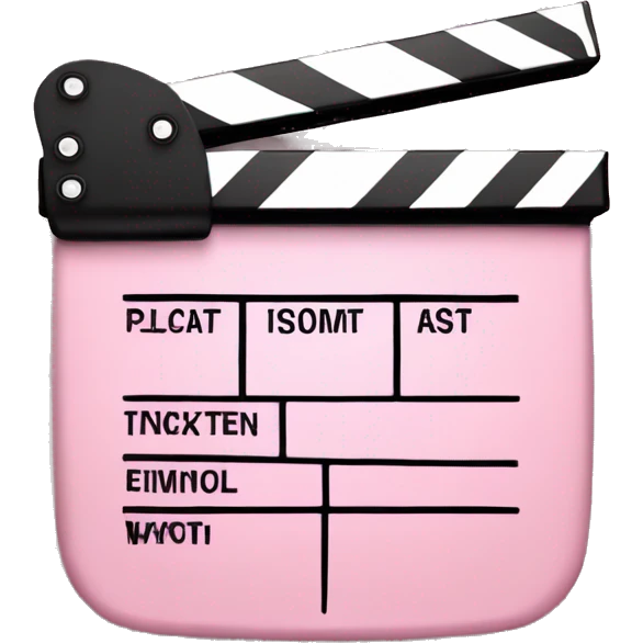Light pink film clapper emoji | AI Emoji Generator