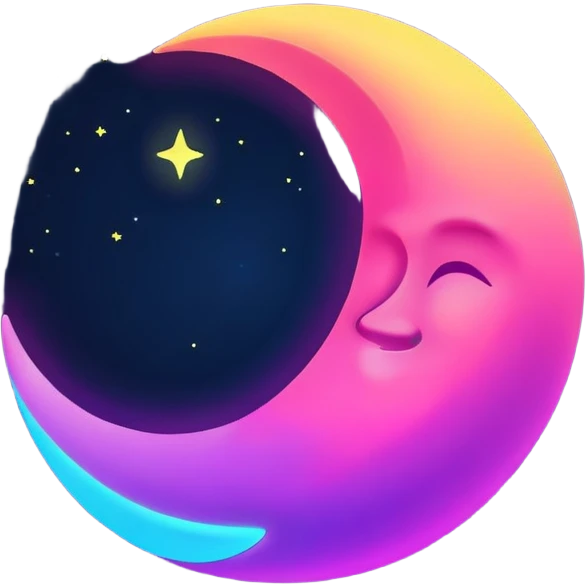 neon moon emoji