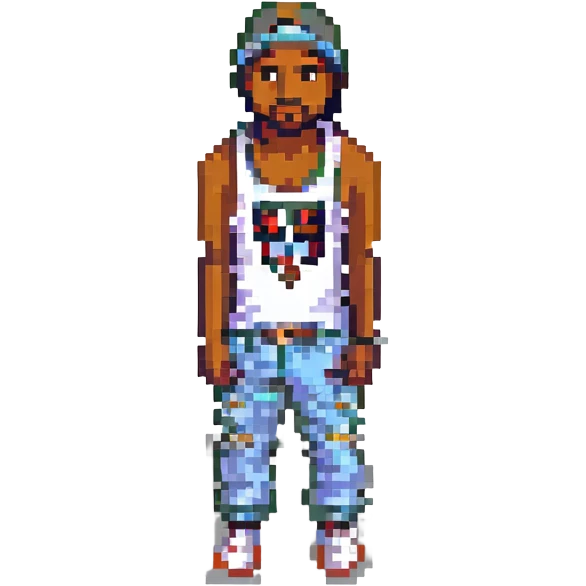 2Pac в полный рост, no background emoji