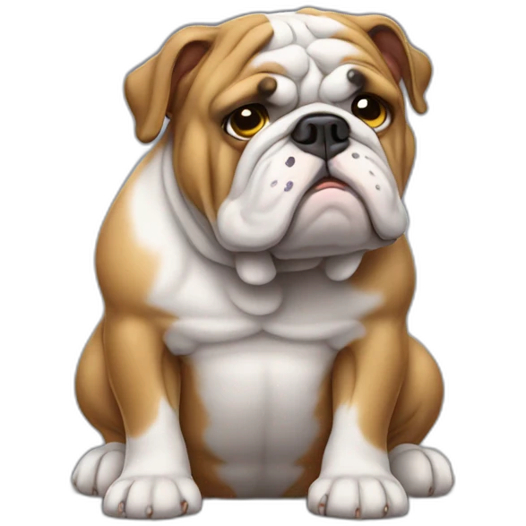 english bulldog triste emoji