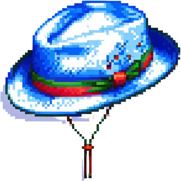 Синяя панамка со шнурком, no background emoji