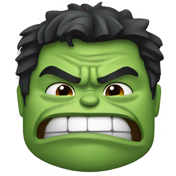 Hulk face emoji