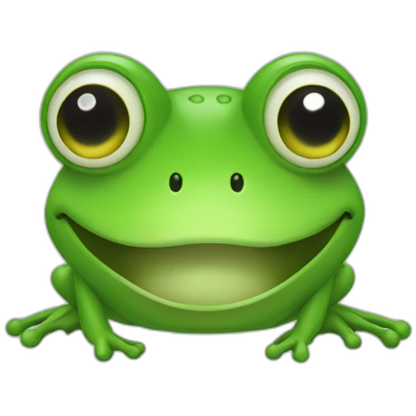 a frog programming emoji