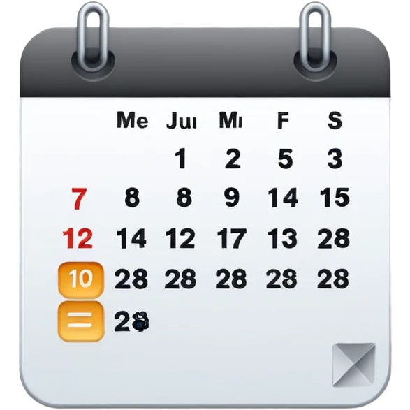 super simple calendar emoji