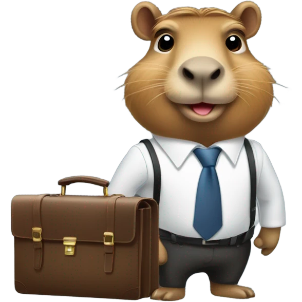 Capybara business emoji
