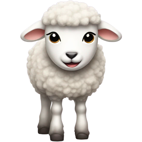 lamb with fuzzy legs emoji
